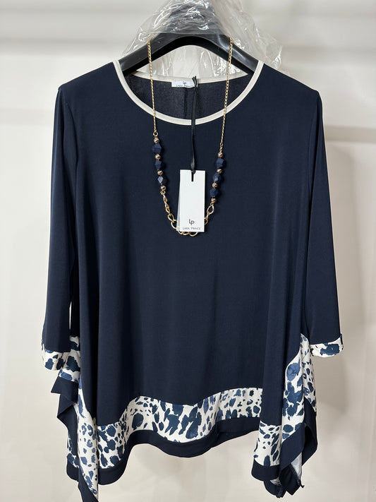 Casacca Calibrata con Collana, Lara Prince - Blu