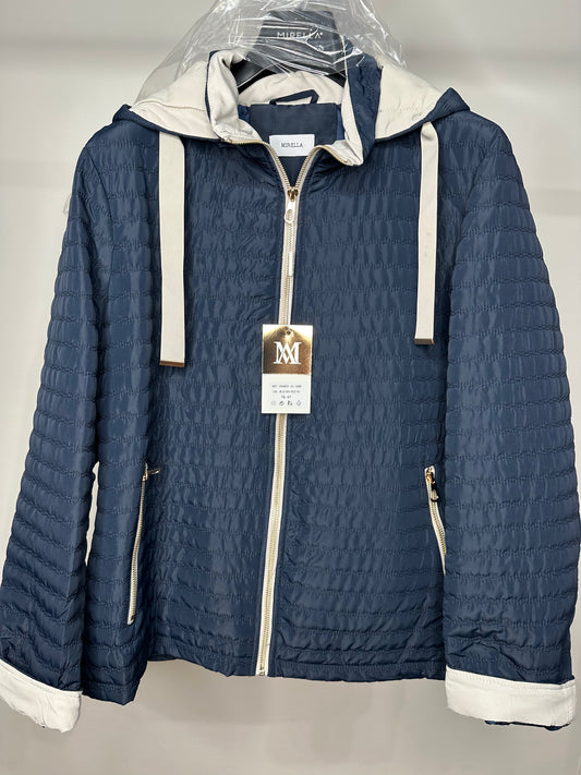 Giubbino 100g Calibrato con Cappuccio, Mirella - Blu