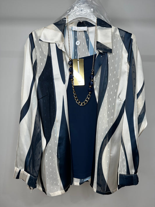 Twinset con Collana, Lara Prince - Blu