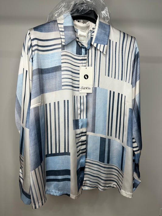 Camicia Fantasia, Lady Chic - Azzurro