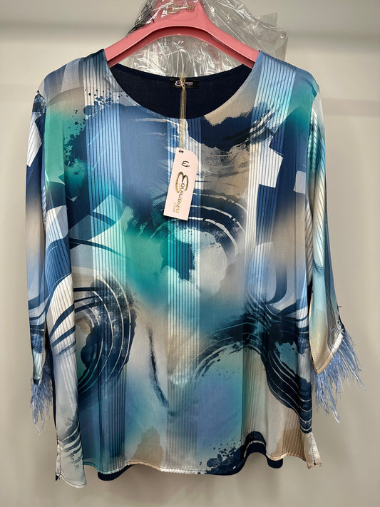 Casacca Calibrata Fantasia, Equilibrio - Blu