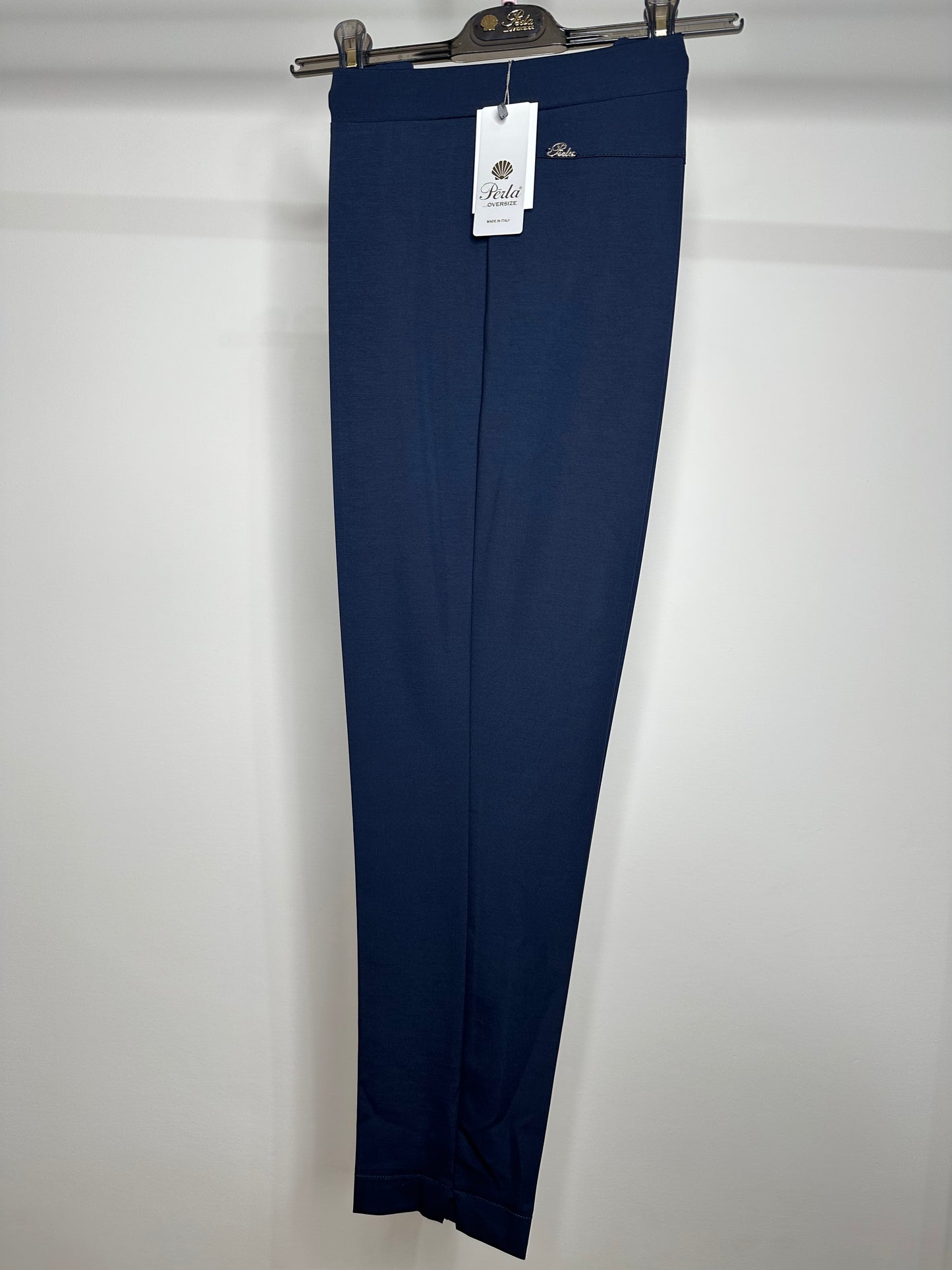 Pantaloni con Placchetta, Perla - Blu Navy/Nero/Blu/Fango