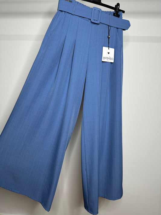 Pantaloni con Cintura, Intenso - Azzurro