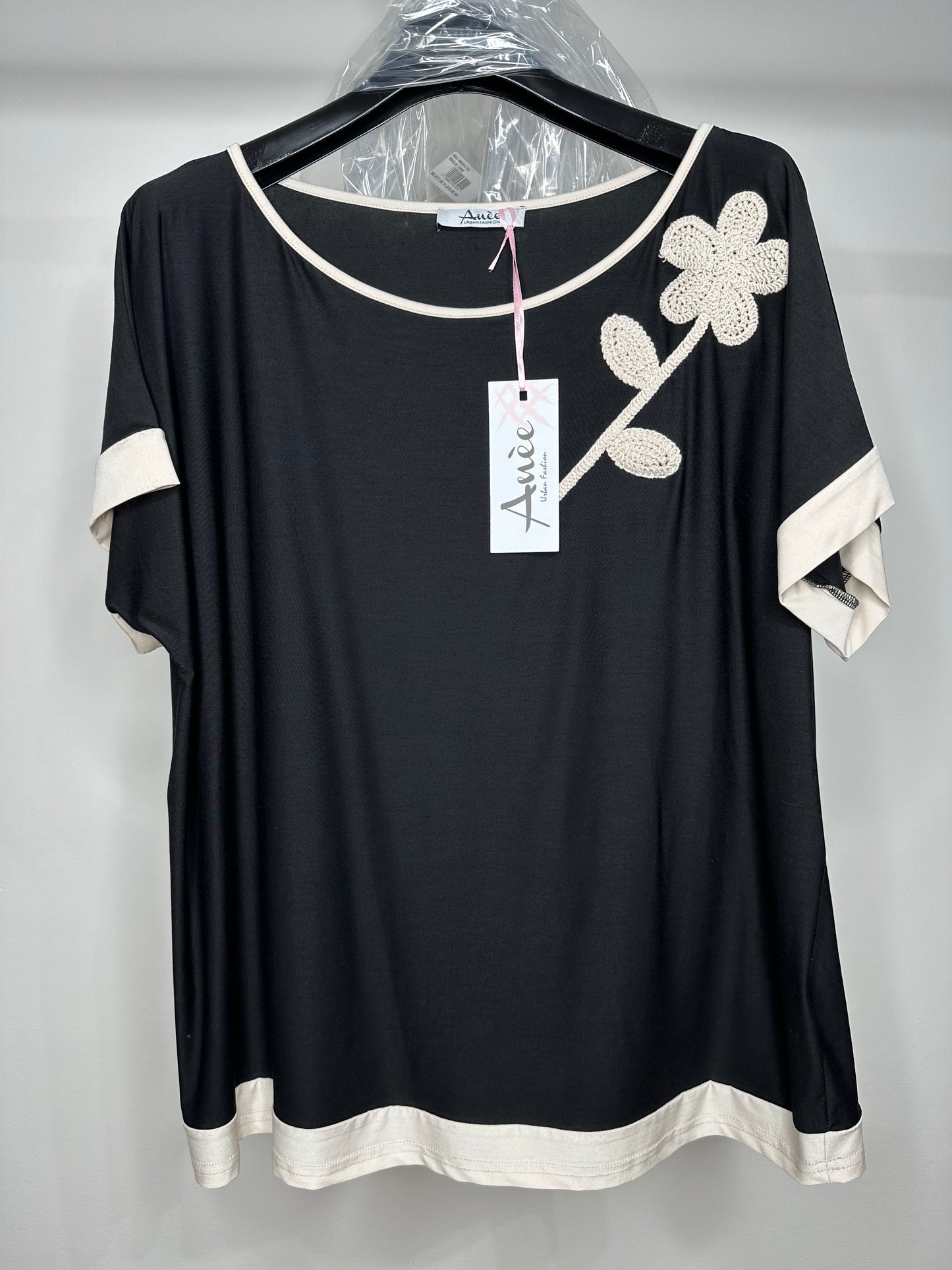 Maglia Fiore - Nero/Blu