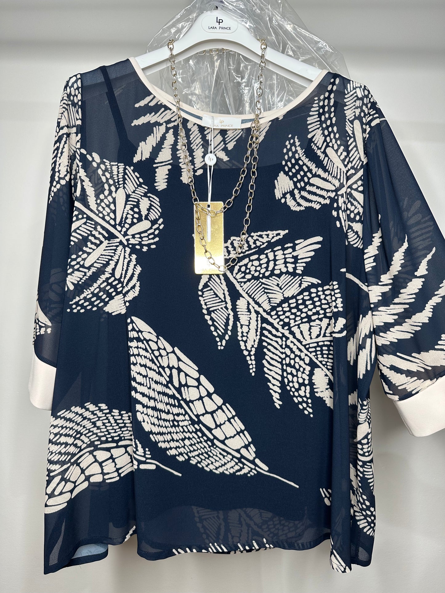 Casacca Calibrata con Collana - Blu