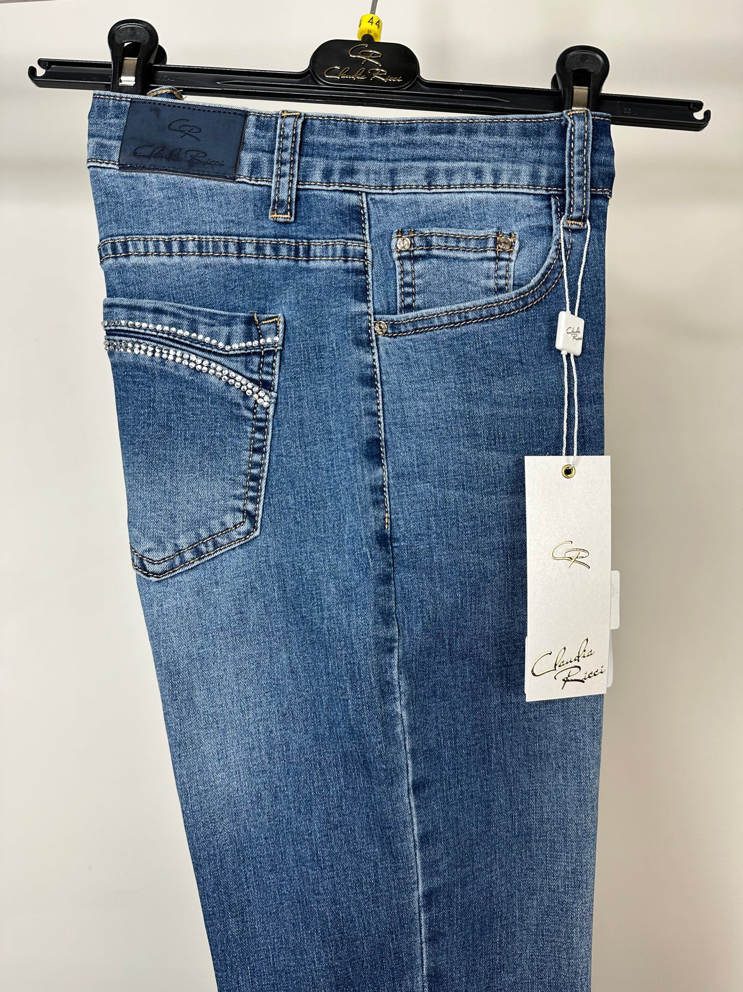 Jeans Elasticizzati con Swarovski, Claudi Ricci - Jeans