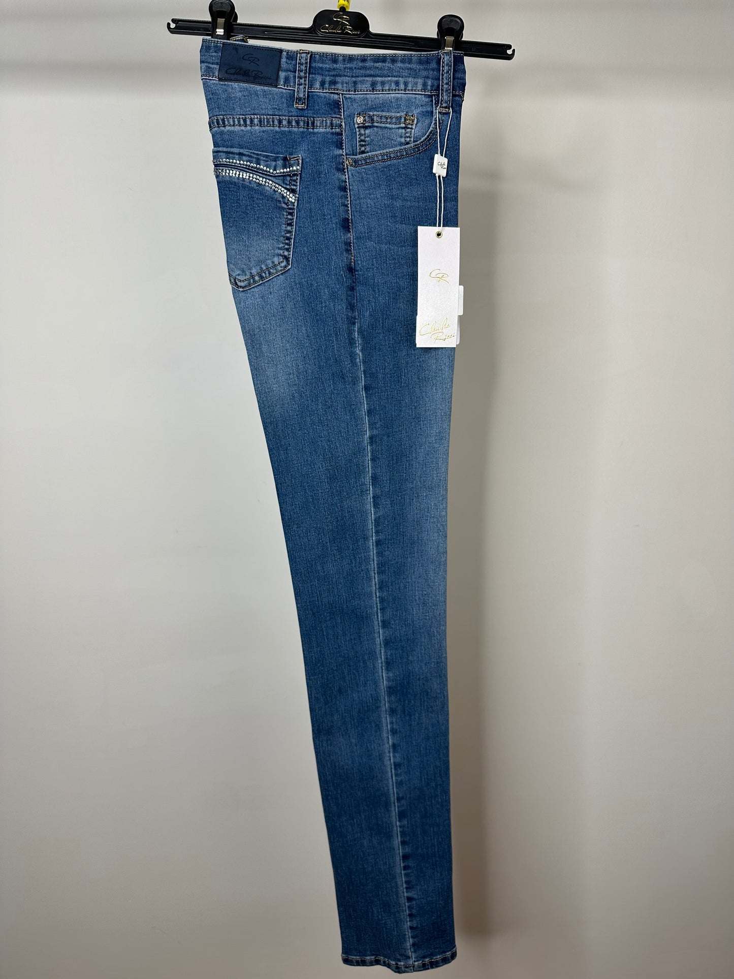 Jeans Elasticizzati con Swarovski, Claudi Ricci - Jeans