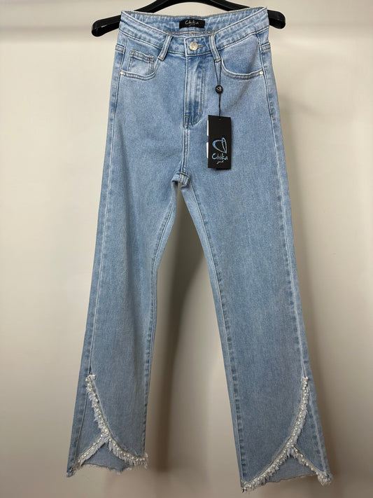 Jeans con Perline alla Caviglia, Chika - Jeans