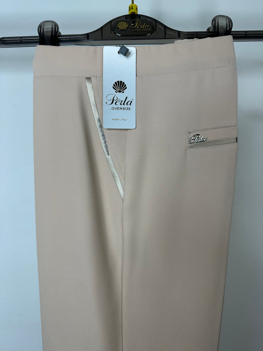 Pantaloni di Catì, Perla - Beige/Nero