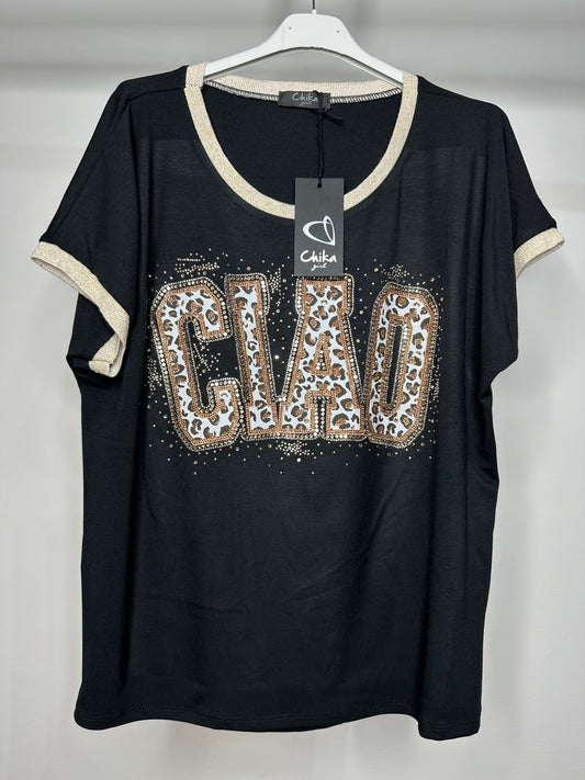 Maglia Ciao - Nero/Oro/Panna