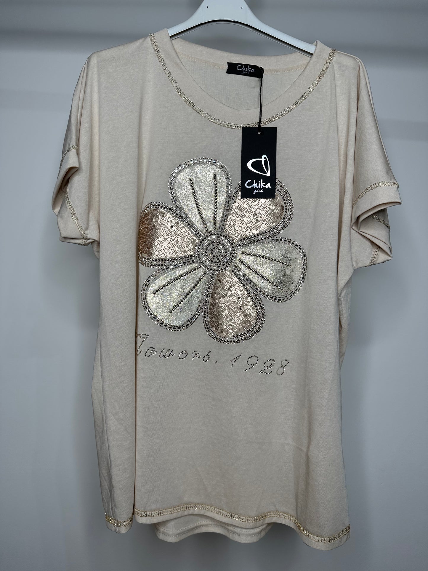 Maglia Fiore - Nero/Oro/Panna