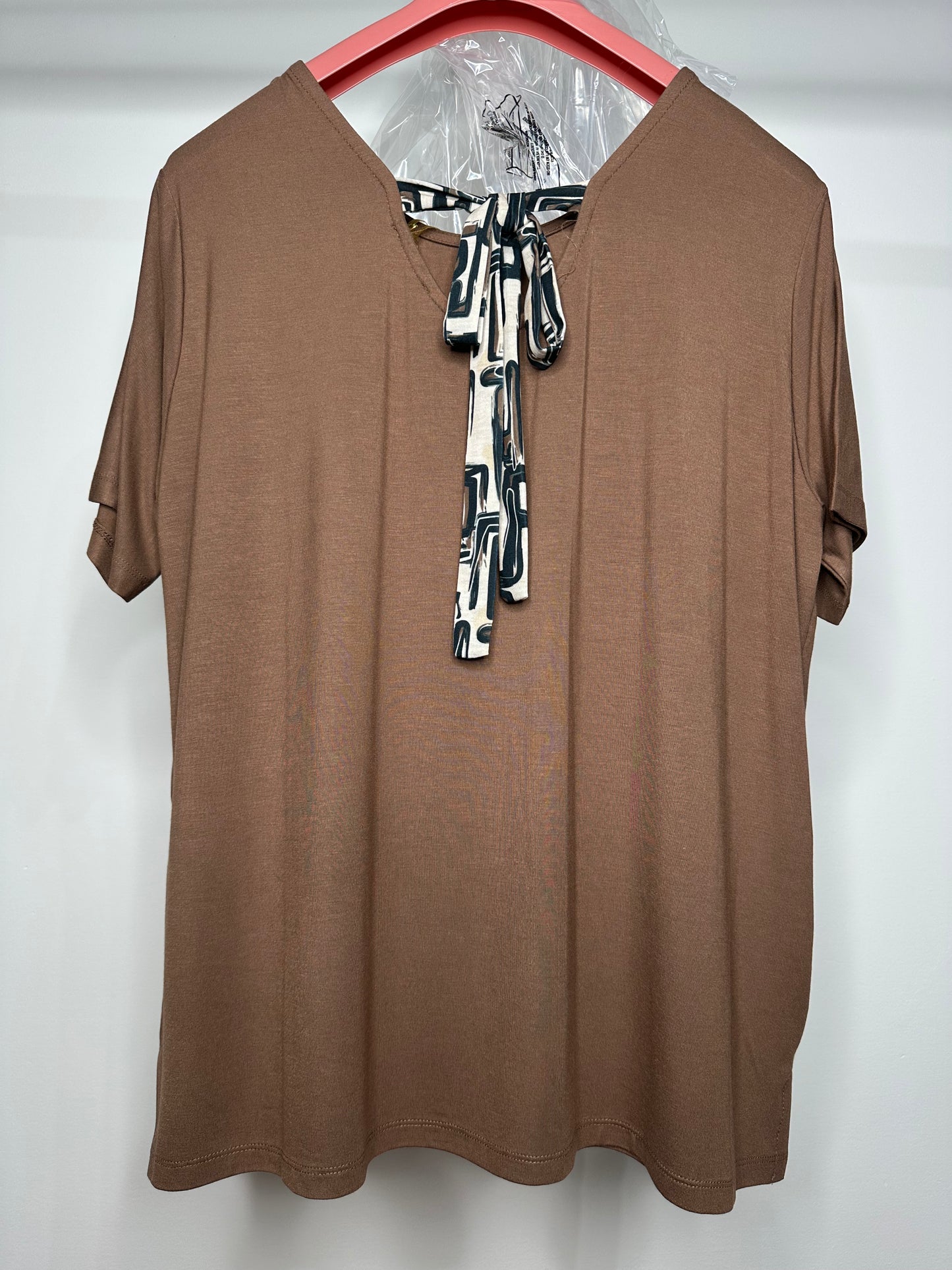 Casacca Over con Foulard sul Retro - Sabbia/Blu/Nero