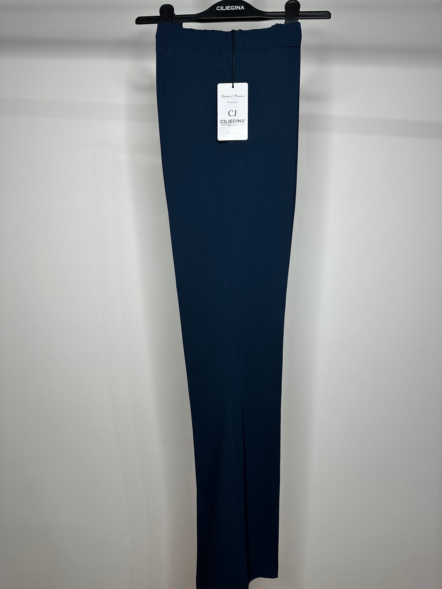 Pantaloni di Cotone Elasticizzati a Zampa, Ciliegina - Blu/Marrone/Nero