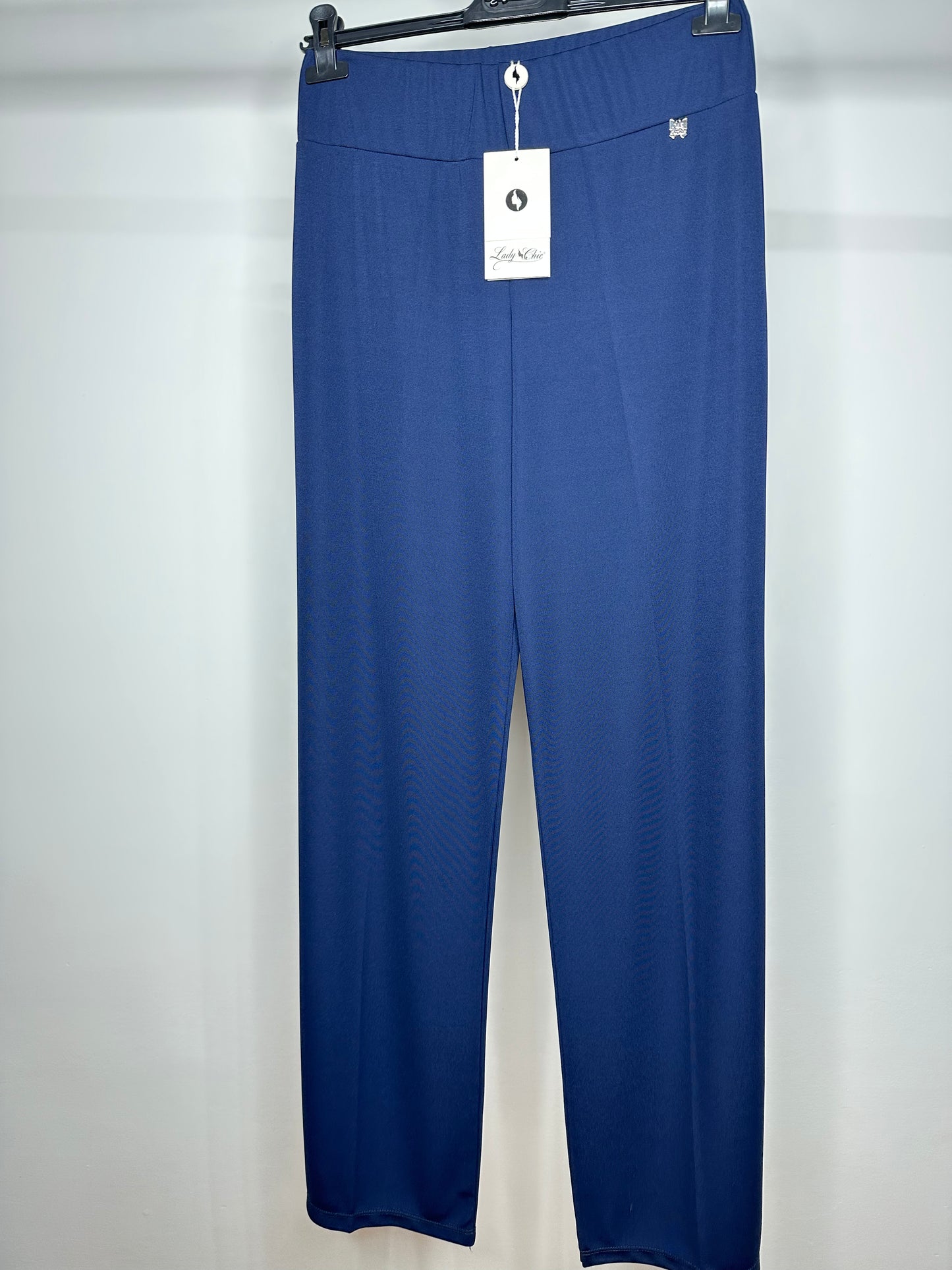Pantaloni Elasticizzati, Lady Chic - Sabbia/Blu/Nero