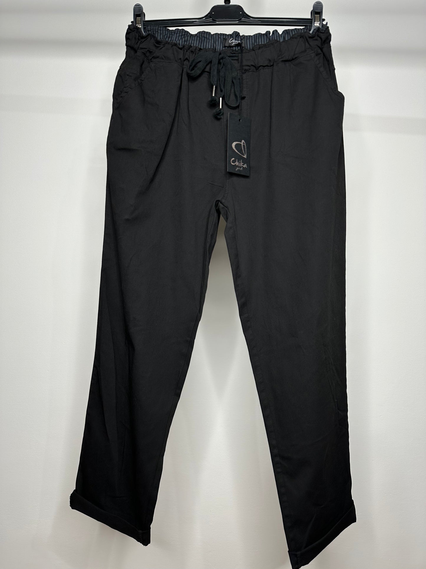 Pantaloni di Cotone con Elastico in Vita - 5 Colori
