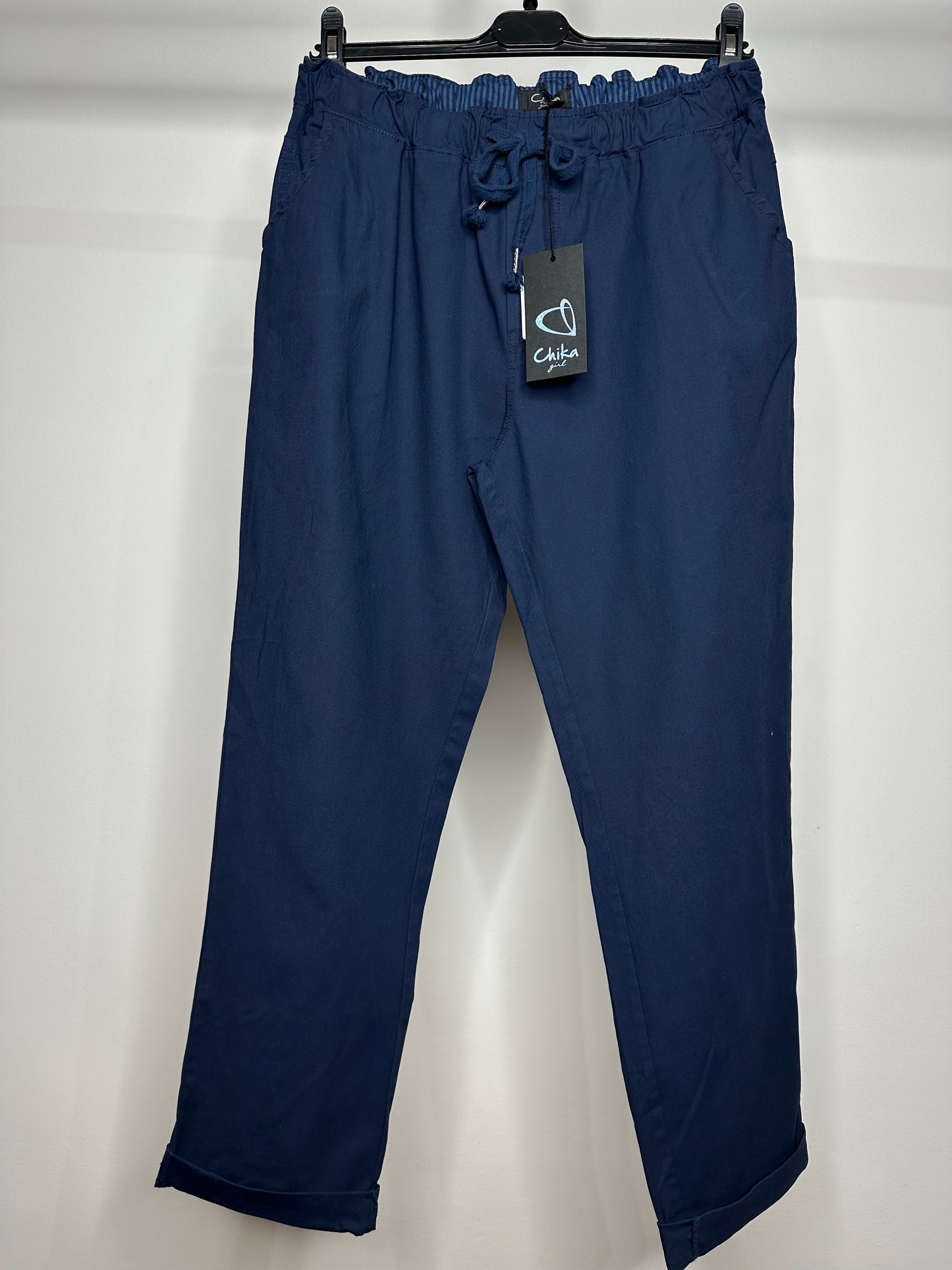 Pantaloni di Cotone con Elastico in Vita - 5 Colori