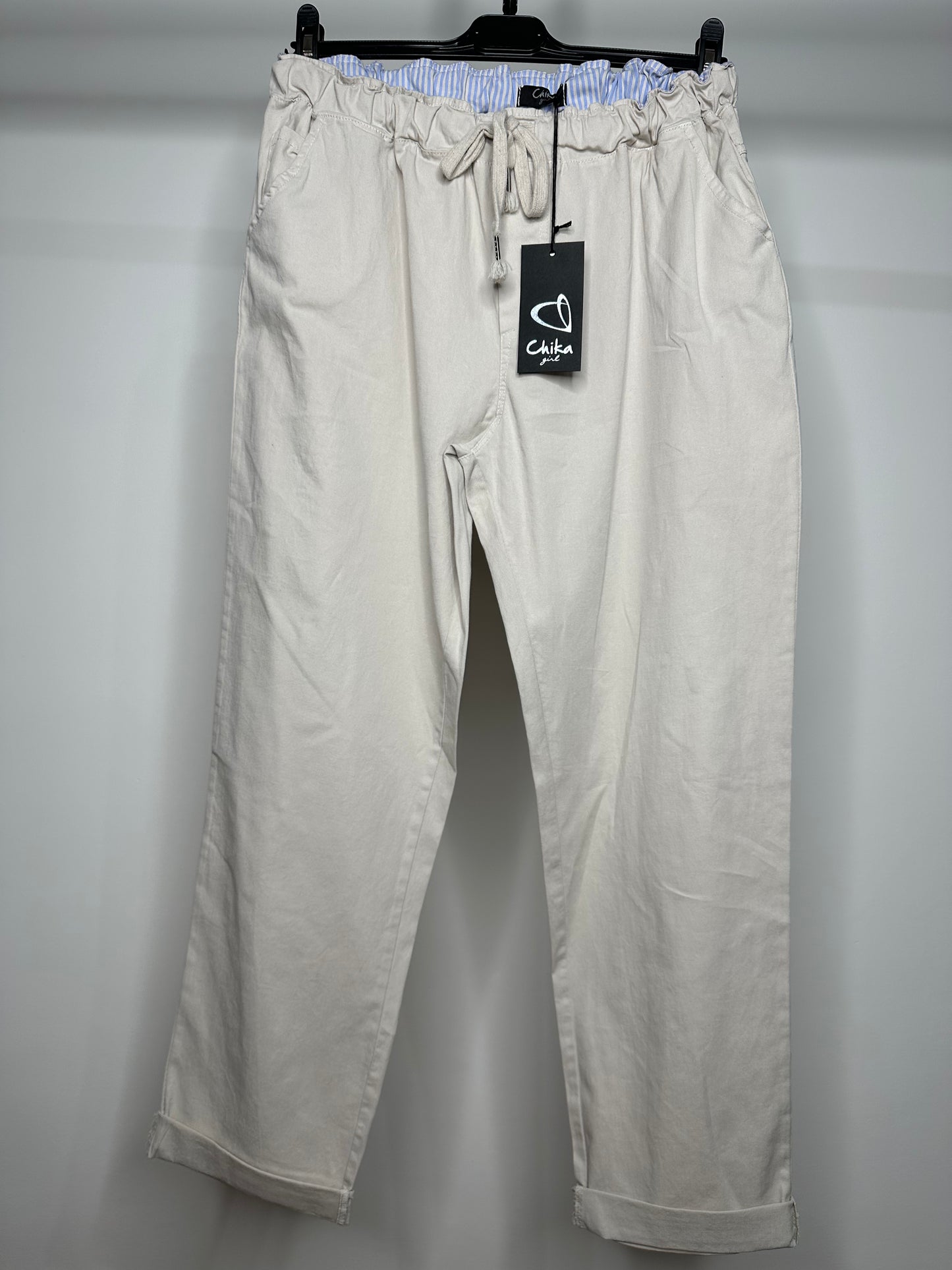 Pantaloni di Cotone con Elastico in Vita - 5 Colori