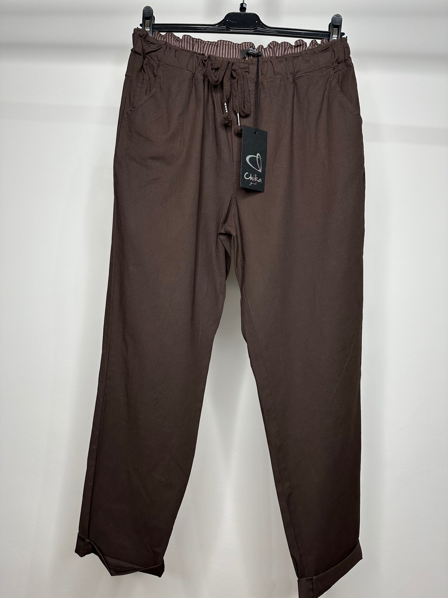Pantaloni di Cotone con Elastico in Vita - 5 Colori