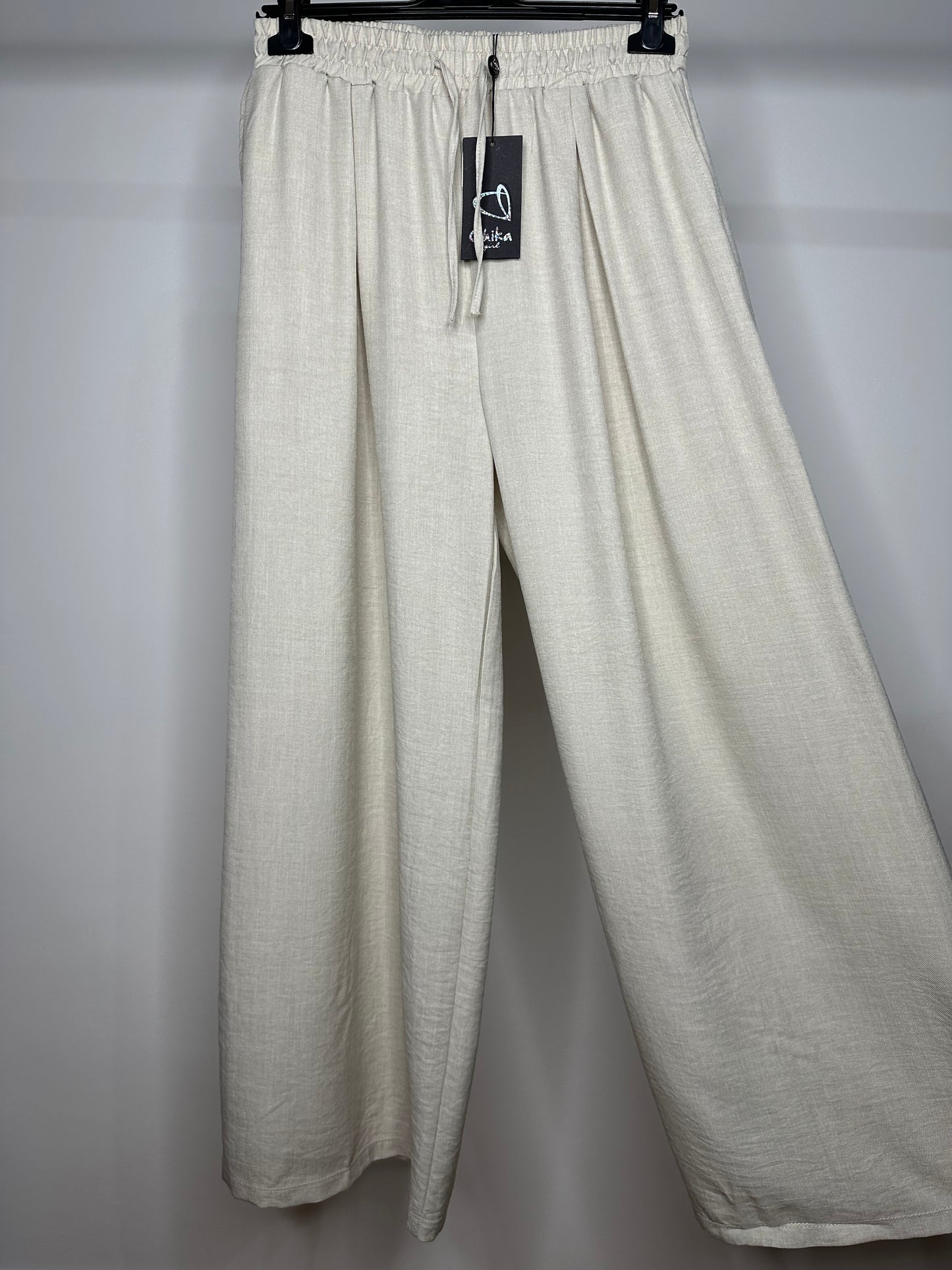 Pantalaccio di Lino - Blu/Panna/Nero
