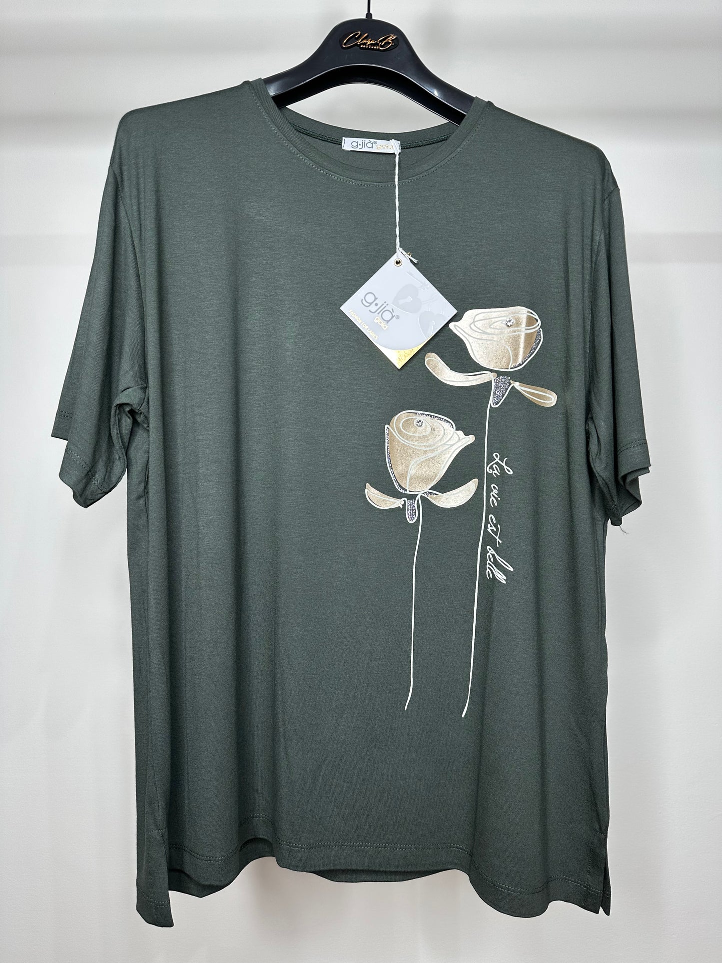 Maglia con Fiori - Verde/Blu/Marrone/Nero