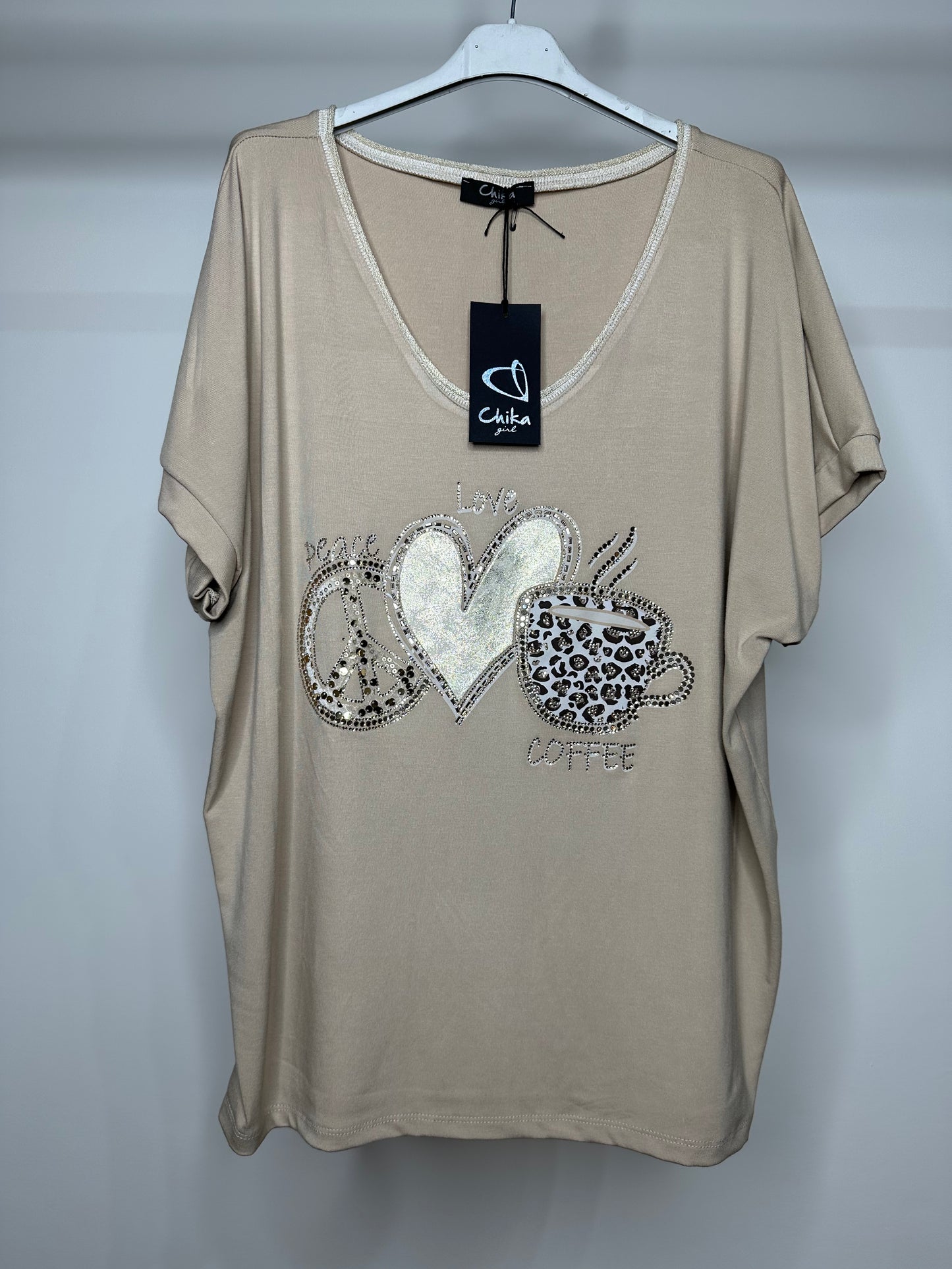 Maglia Cuore - Nero/Beige