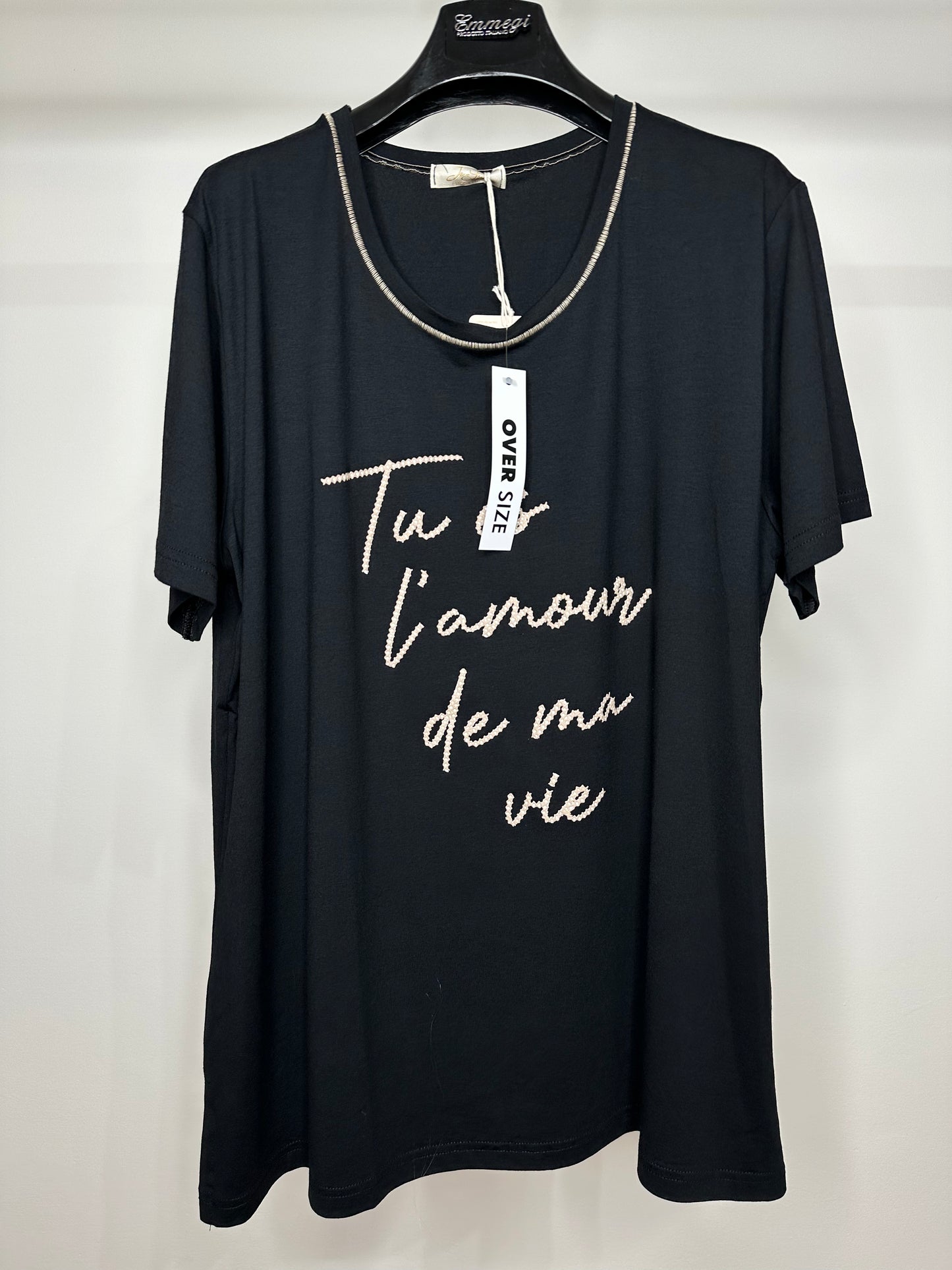 Maglia Over - Nero/Blu