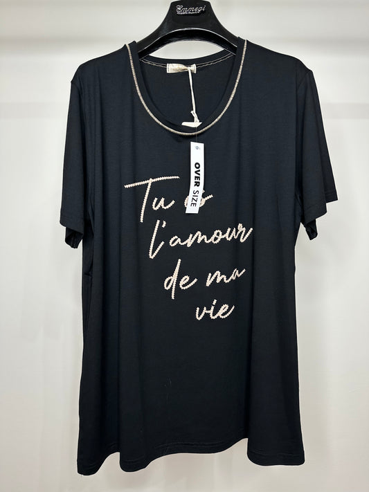 Maglia Over - Nero/Blu