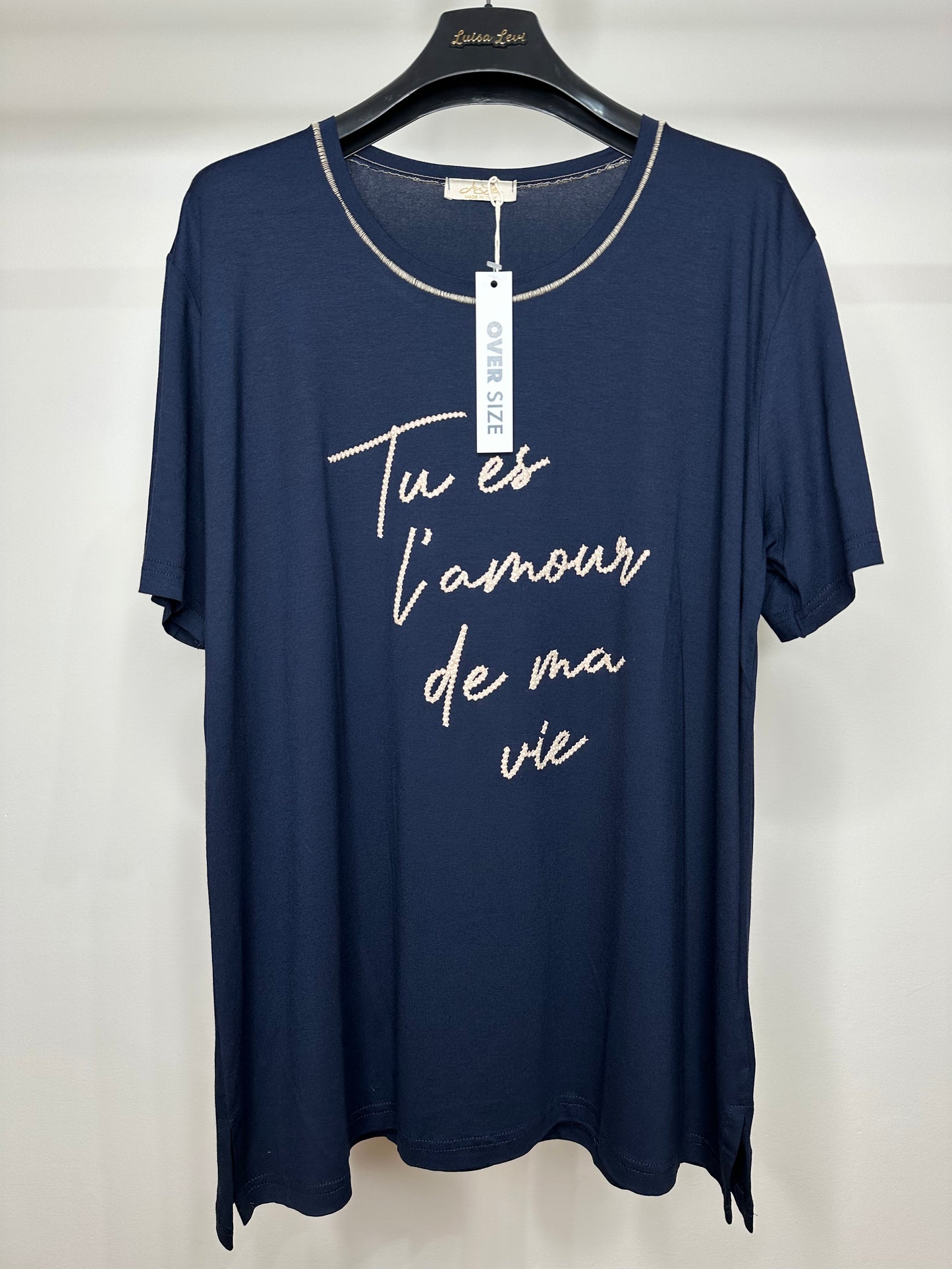Maglia Over - Nero/Blu