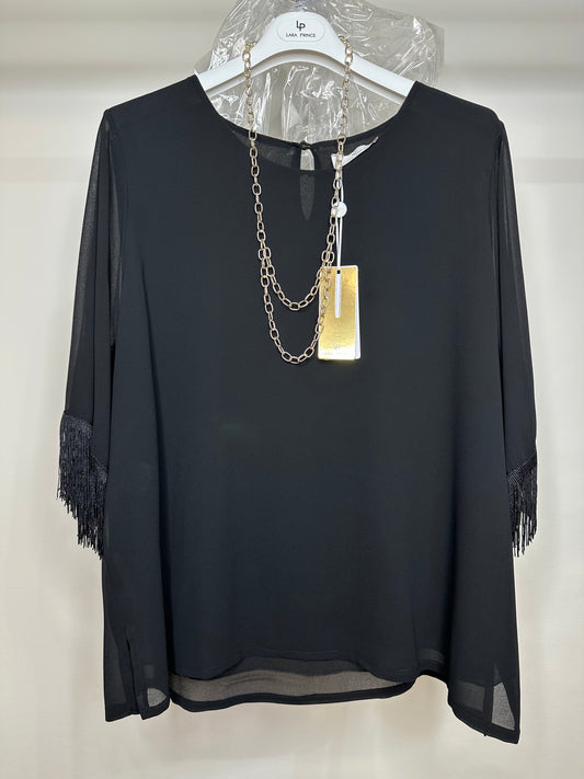 Casacca Calibrata con Collana - Nero