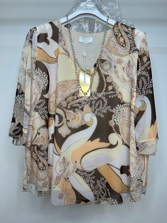 Casacca Calibrata con Collana - Beige