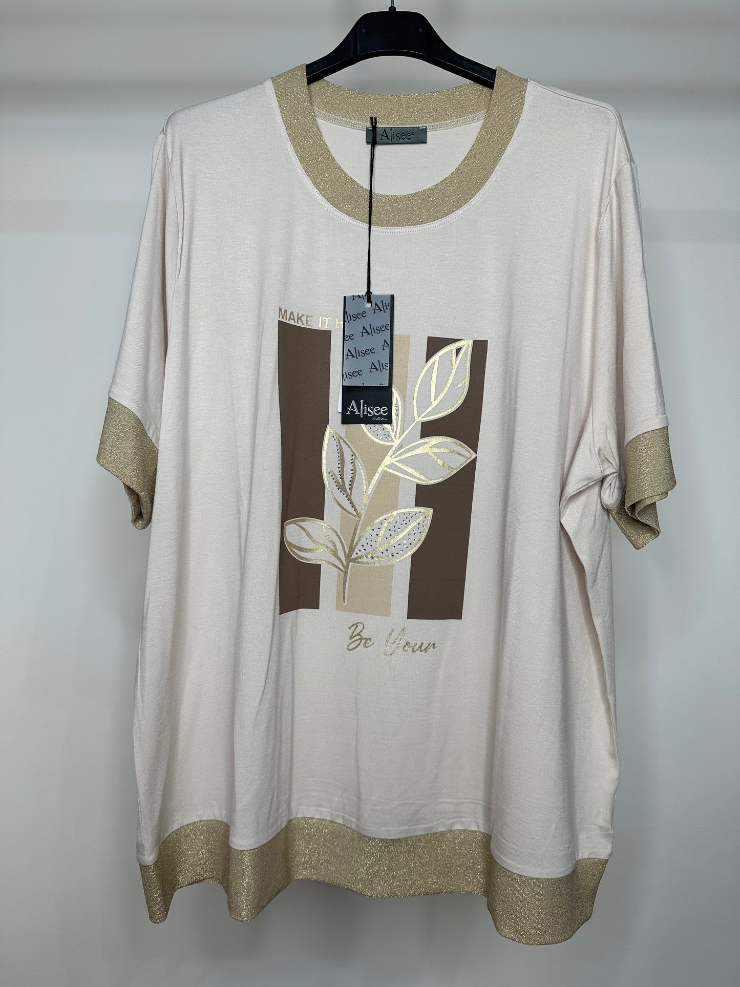 Maglia Calibrata con Disegno - Blu/Nero/Beige