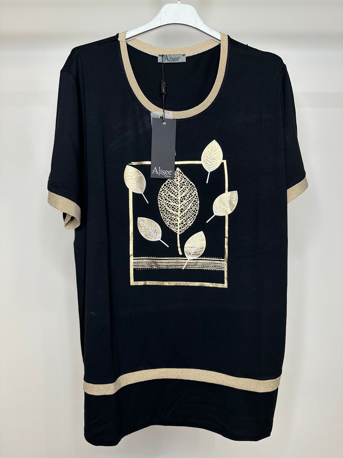 Maglia Calibrata con Disegno - Nero/Beige/Blu