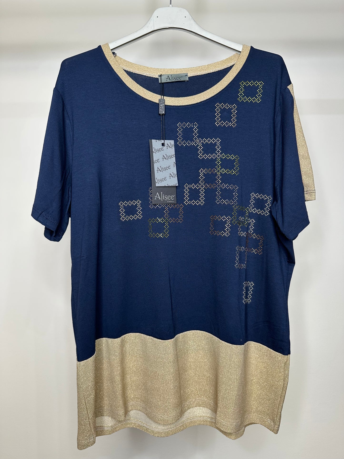Maglia Quadri - Blu/Beige