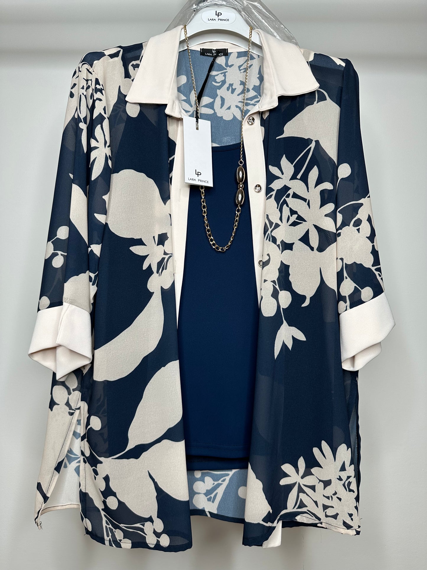 Twin-set con Collana - Blu