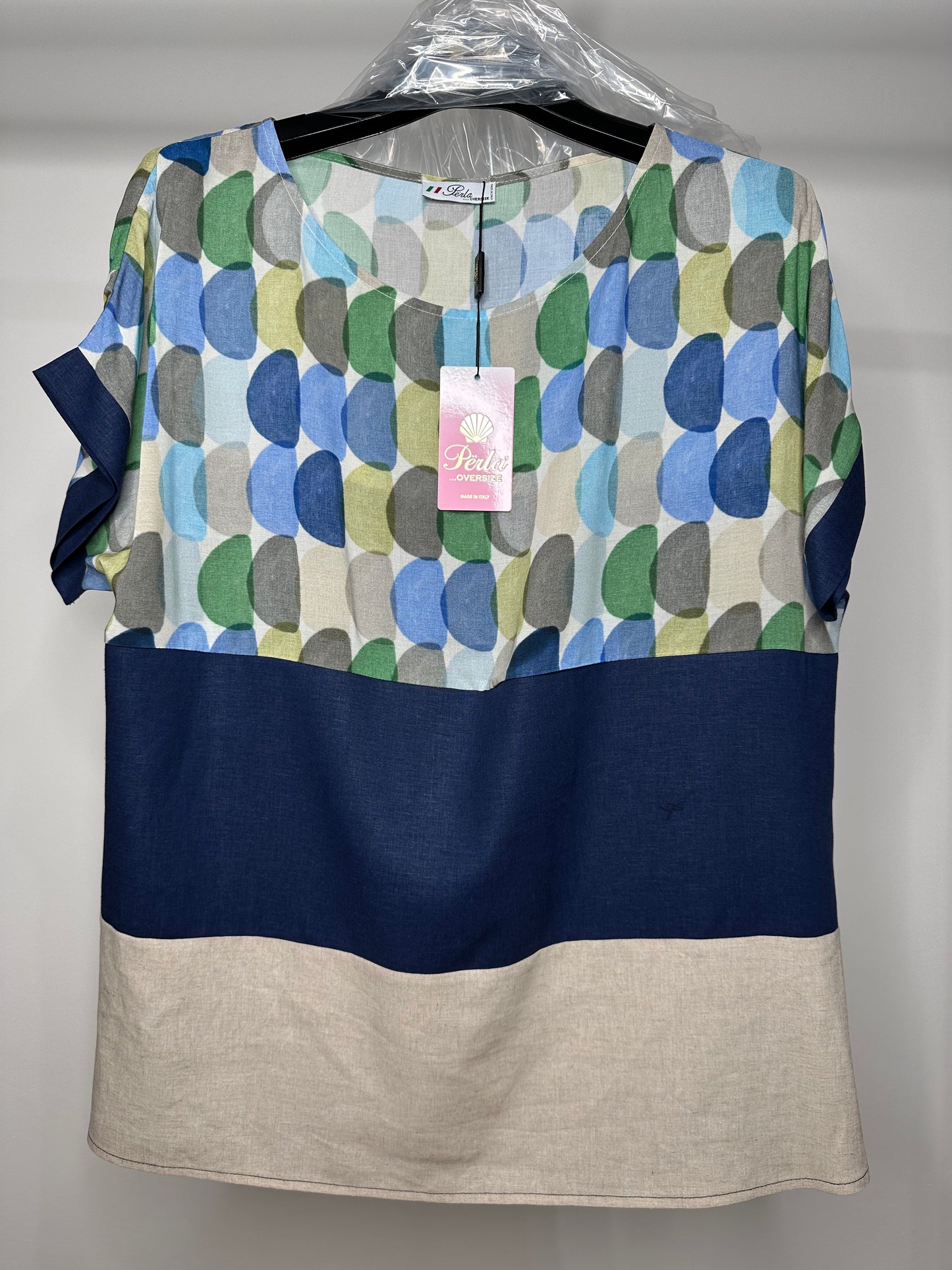 Maglia Fantasia a Pois - Blu