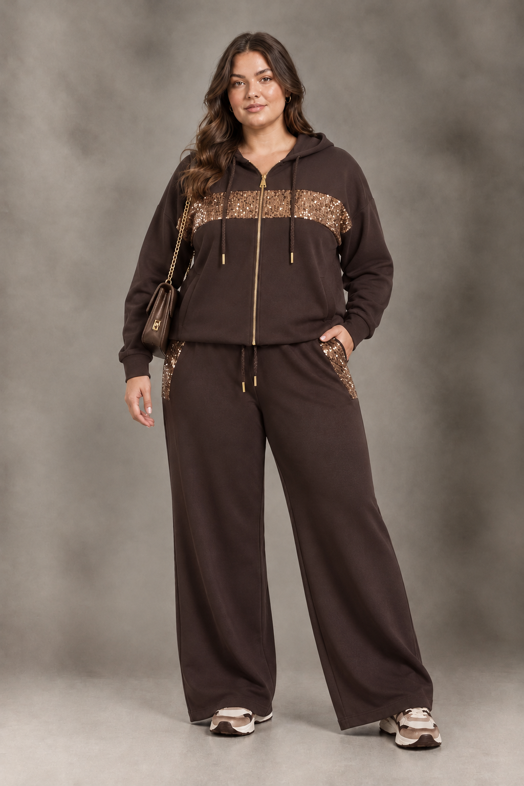 Tuta Completa Over - Nero/Marrone