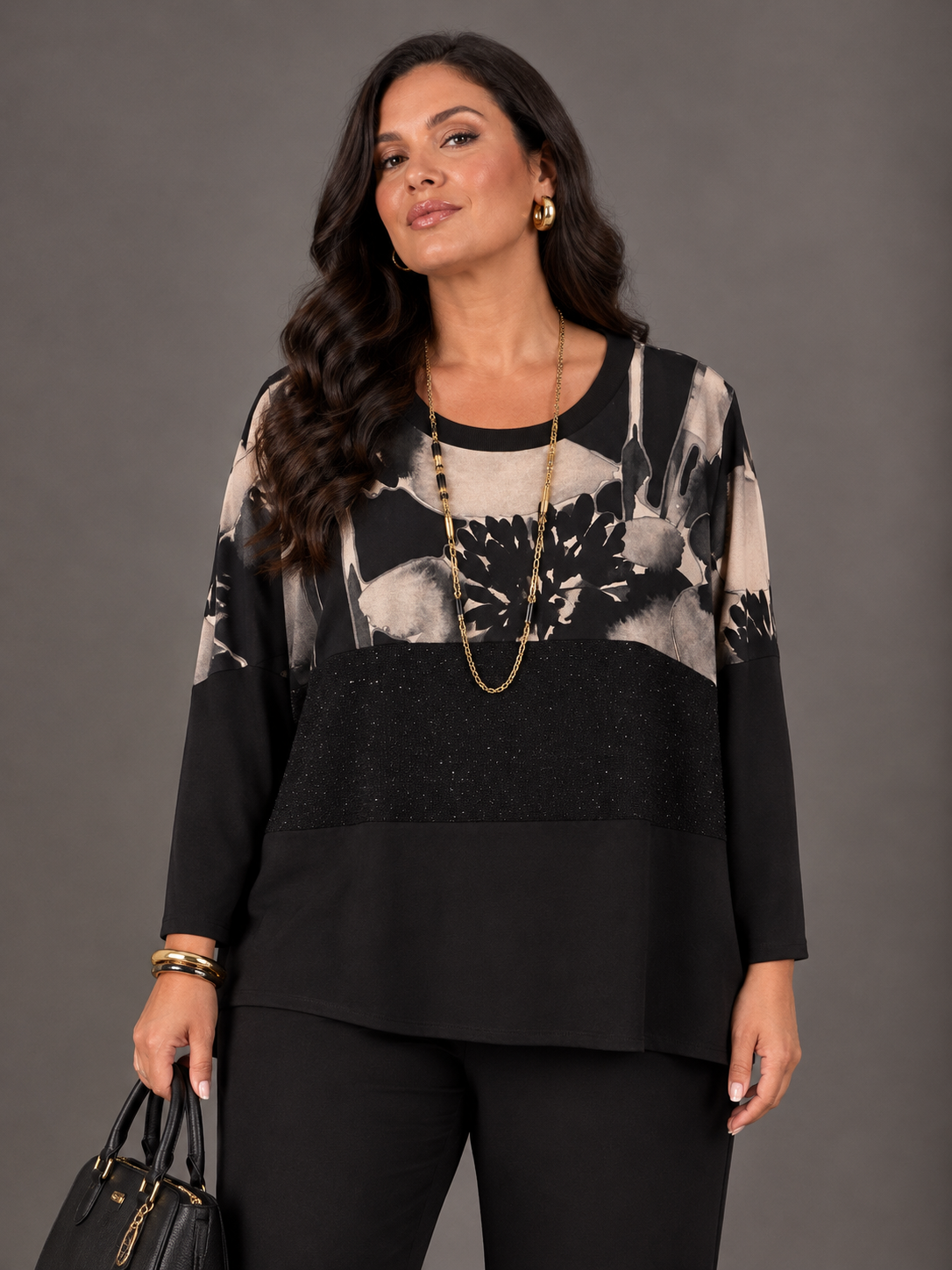 Maglia Fantasia - Marrone/Nero