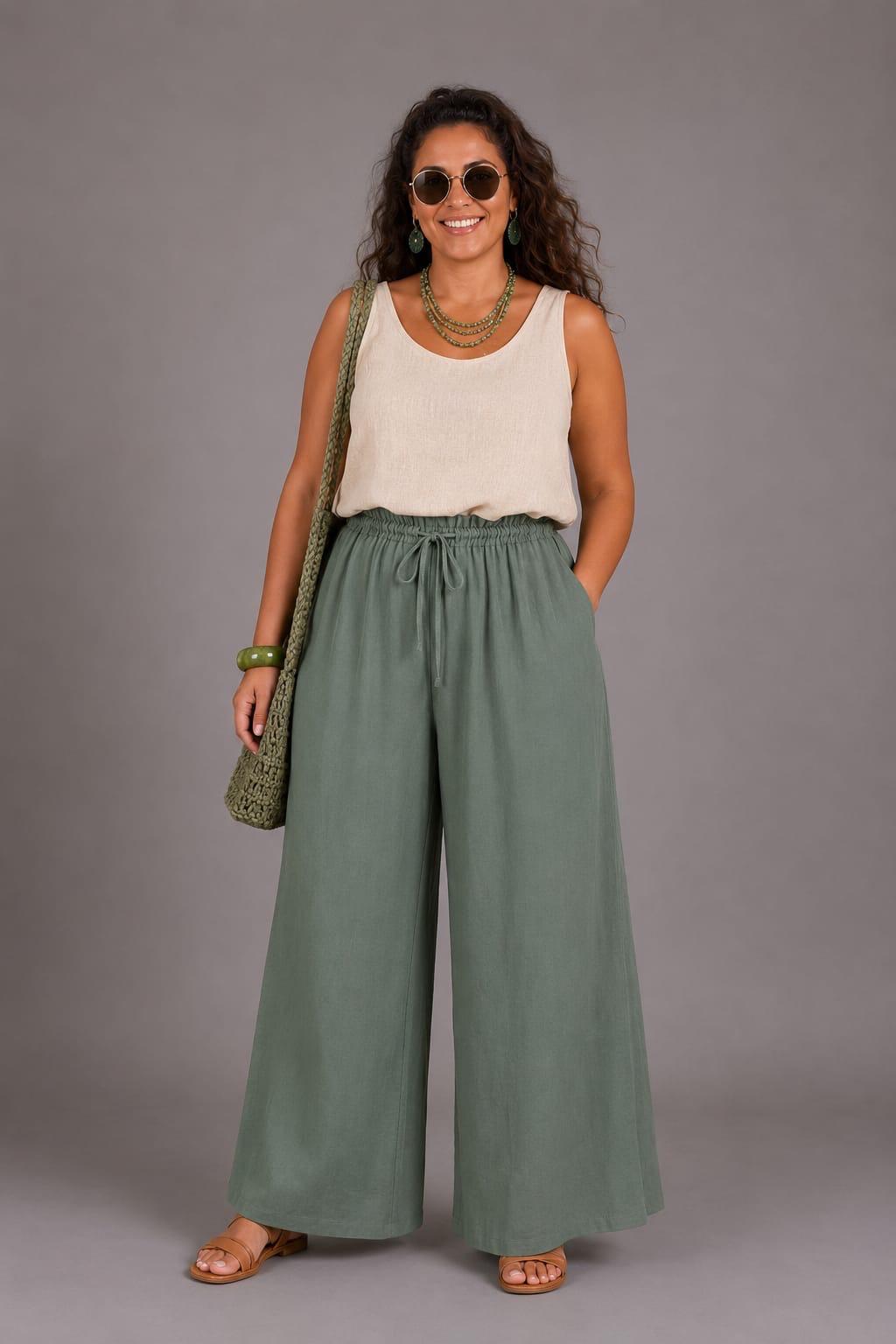 Pantalaccio - Marrone/Beige/Verde