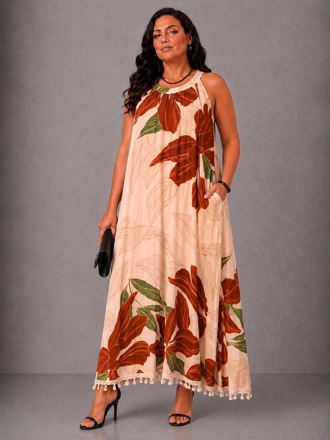 Vestito Fantasia - Marrone